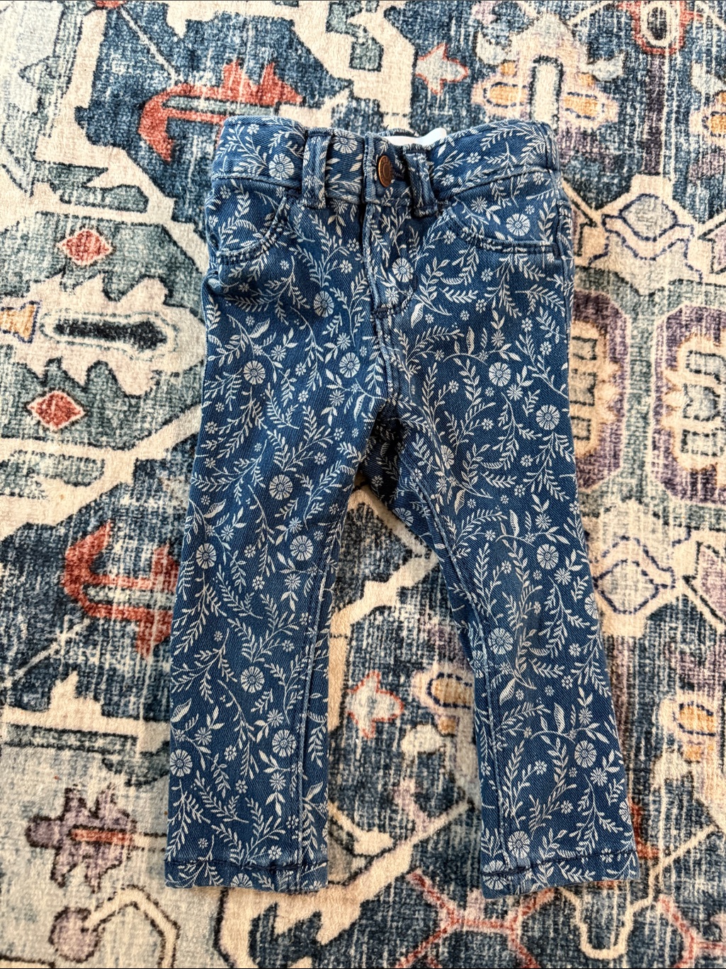 Old Navy Blue Floral Print Girls' Jeans
